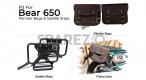 For Royal Enfield Bear 650 Genuine Leather Pannier Bags Rusty Brown With Saddle Stays - SPAREZO